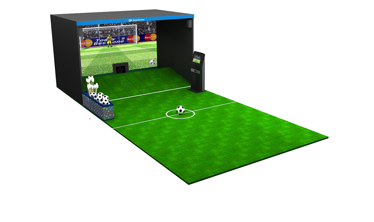 Soccer Simulator with automatic ball serving machine