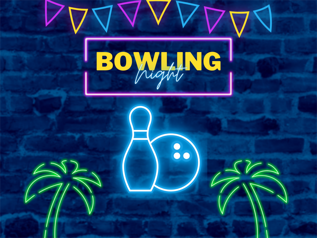 Blue-modern-neon-bowling-night-poster